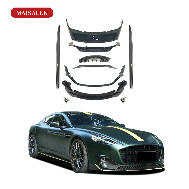 AMR Style Full Carbon Fiber Body Kit For Aston Martin Rapide S 4 Doors Front Lip Side Skirts Rear Diffuser Rear Bumper Auto Part