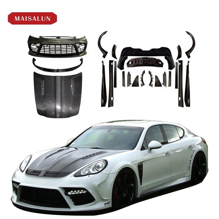 M Style Half Carbon Fiber Car Bumper Chin Fender Flares Engine Hood Body kit For Porsche Panamera 970 Bodykit