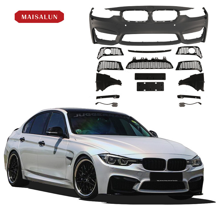 Car body kit for BMW F30 upgrade M3 style  include front bumper fenders side skirts rear bumper rear spoilers