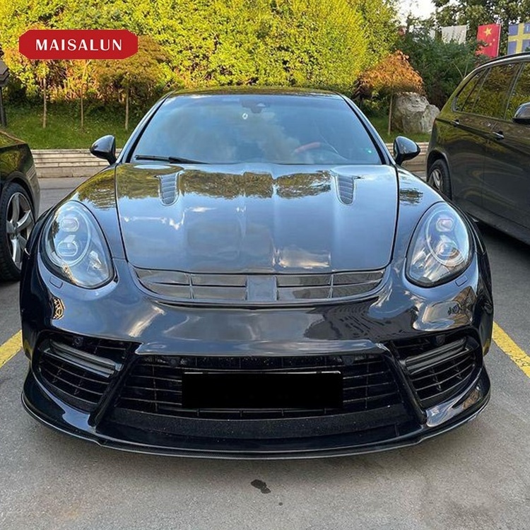 M Style Half Carbon Fiber Car Bumper Chin Fender Flares Engine Hood Body kit For Porsche Panamera 970 Bodykit