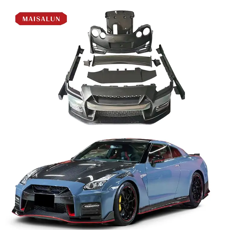 NISM Style Half Carbon Body Kit For Nissan GTR R35 Car Bumper 2008-2017