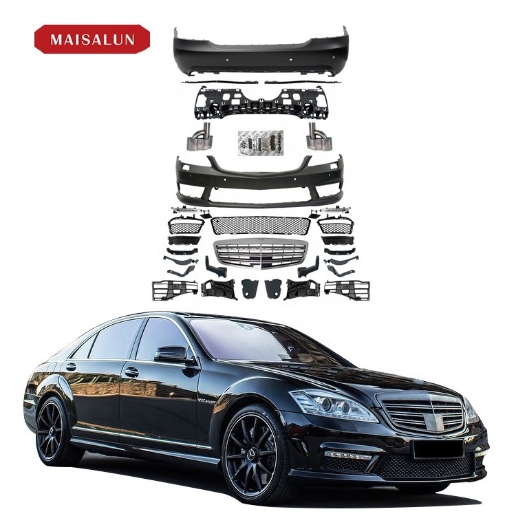 W221 PP car bumpers for s class 2009-2013y s550 s500 s350 convert to s63 AMG design body kits conversion w221 facelift