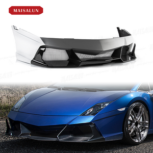 Half carbon fiber Body Kit For LAMBORGHINI Gallardo LP550 LP560 LP570 Upgrade V Style Front Bumper Car Parts