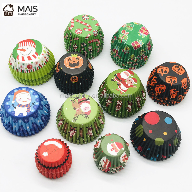 MaisBakery disposable greaseproof paper non stick single wall round black cupcake liners muffin cases paper muffin cake holder