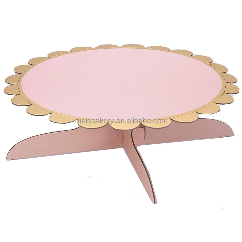 MaisBakery manufacture 1 Tier Cake Stand, Mini Cardboard Cake Stands for Dessert Tables, Cupcake Display