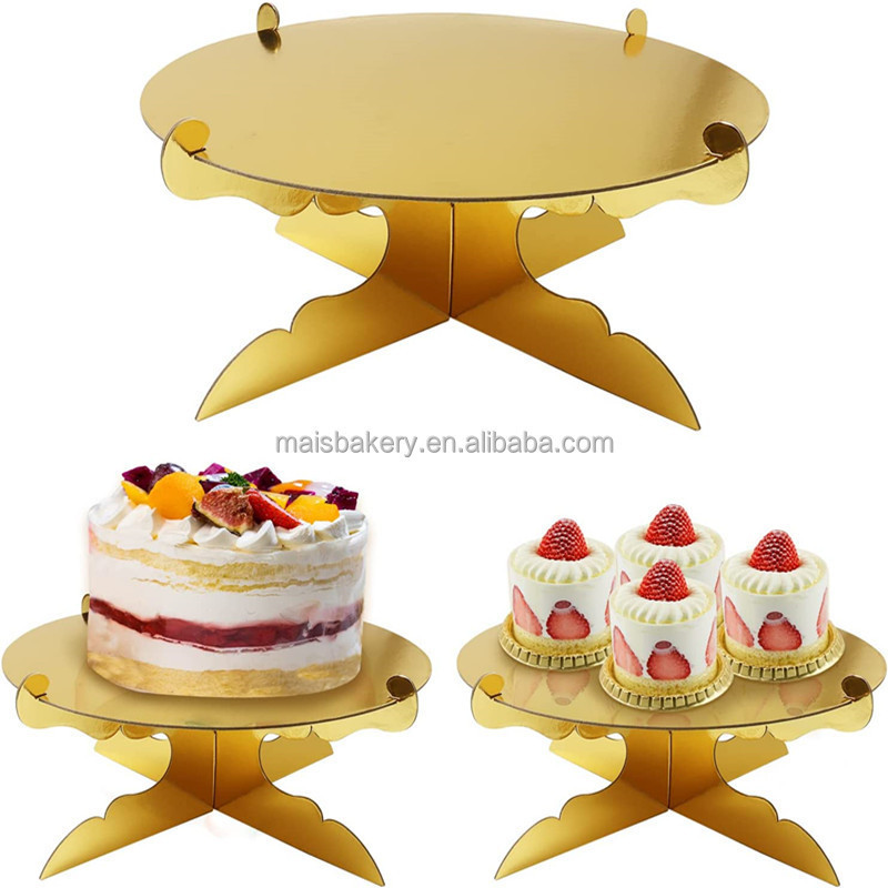 MaisBakery manufacture 1 Tier Cake Stand, Mini Cardboard Cake Stands for Dessert Tables, Cupcake Display