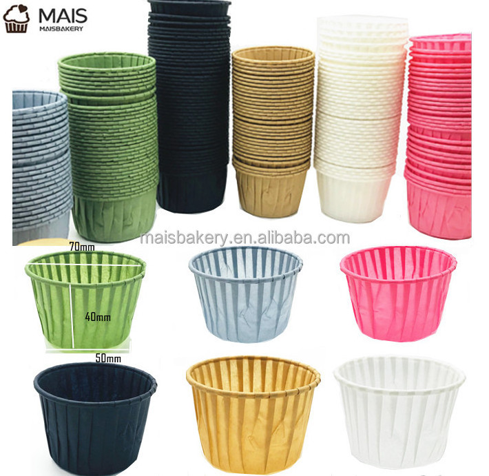 60pcs MaisBakery disposable  grease proof black cupcake  baking Cups muffin cases paper cupcake wrappers Holders