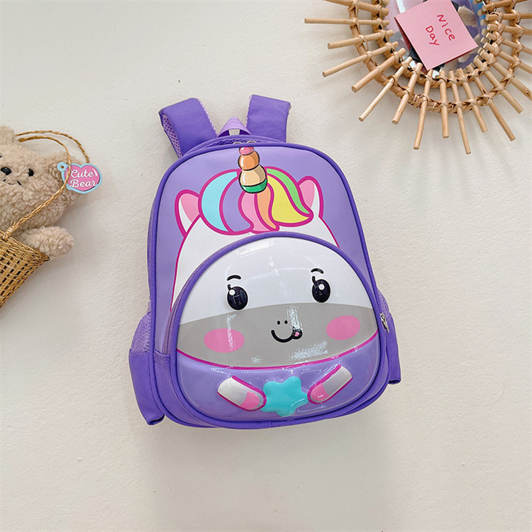 2024 New Toddler Mini Sublimation Boy Walking Cartoon Canvas Safety Anti-lost Backpack