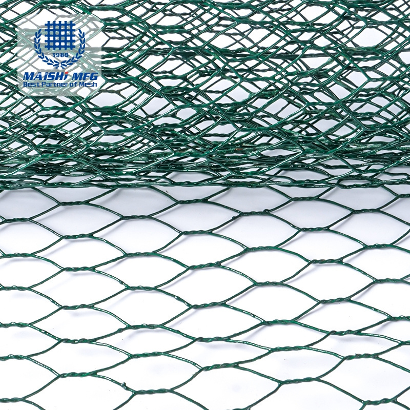 31mm Black PVC coated Hexagonal Swamp Mesh Crab Trap Wire