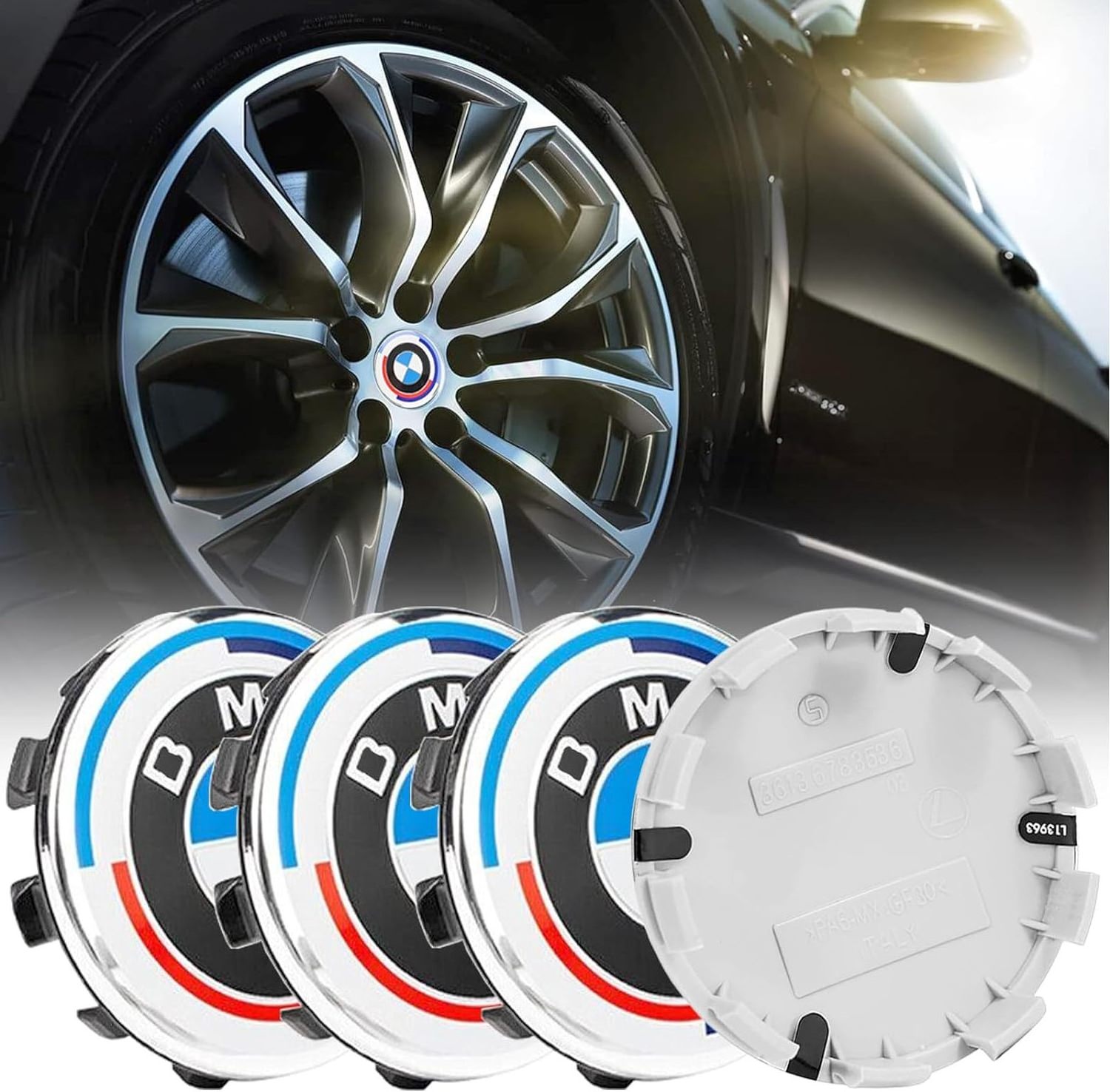 Factory Wholesale 56mm 68mm 50th anniversary wheel center hub caps 36136783536 for bmw