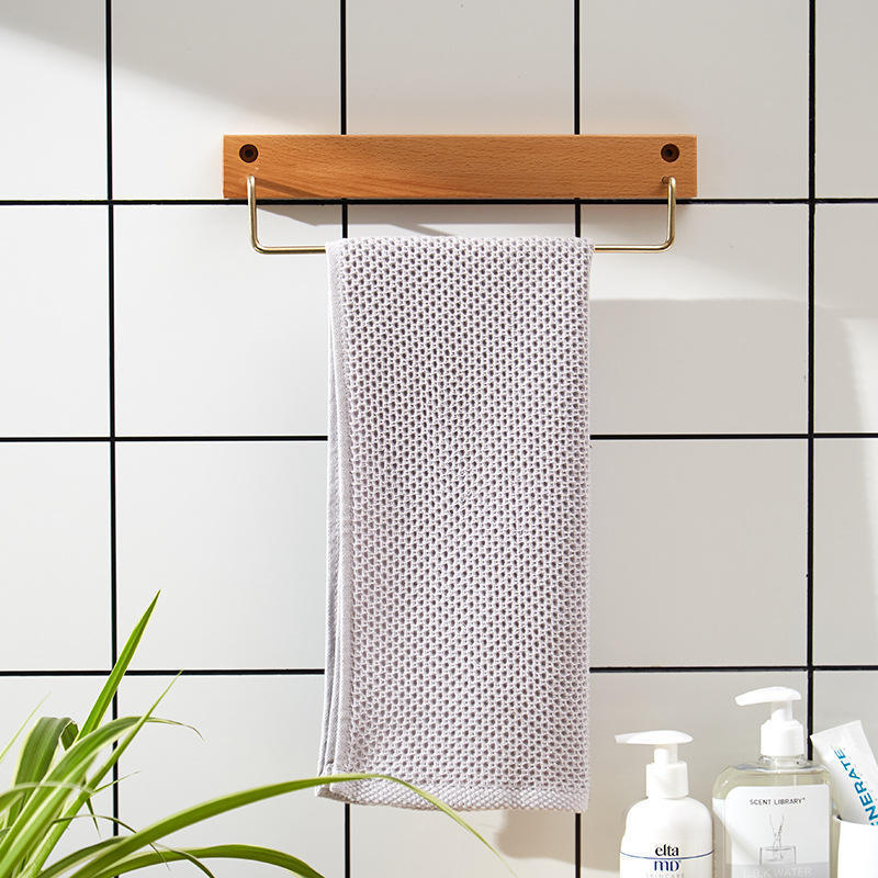 Good Goods Factory Direct Sales Towel Rack Wall Mounted Beech Towel Shelf Towel Rack