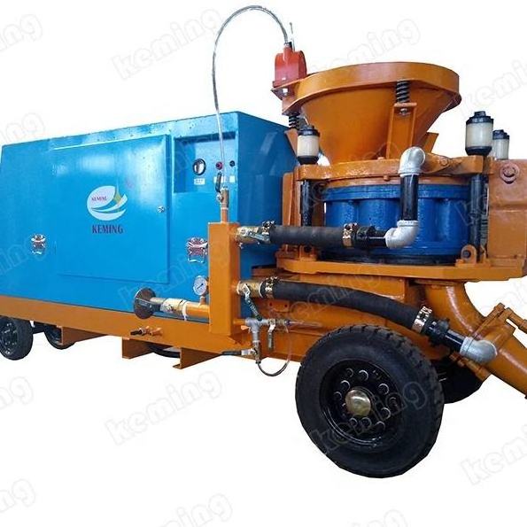 keming supplier KSP - 7 diesel engine dry and wet shotcrete rubber plates concrete gunite machine