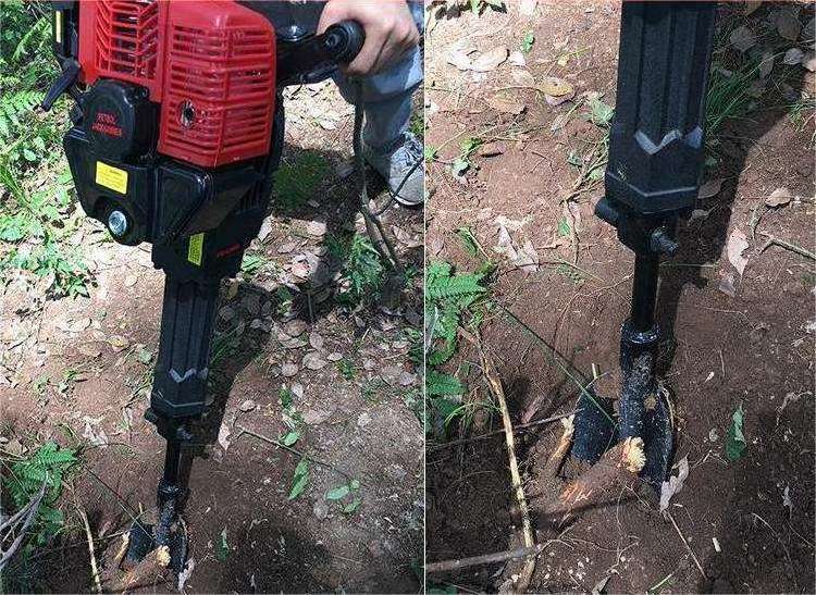 Handheld Multi-Function Gasoline Drill Hole Digger Planting Digging Machine Tree Mover Machine Gas Powered Hammer Shovels