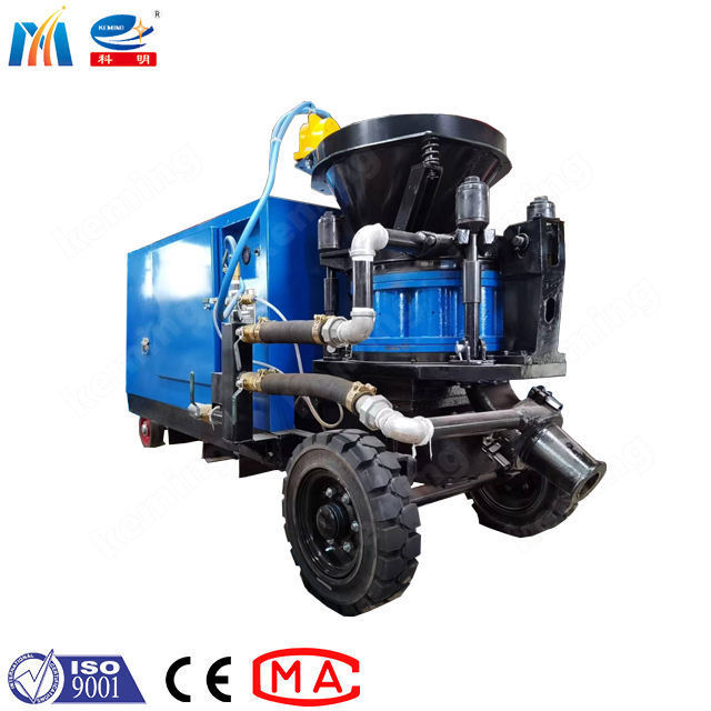 ISO certificate KSP - 7 diesel engine dry and wet shotcrete machine rubber elbow concrete gunite machine