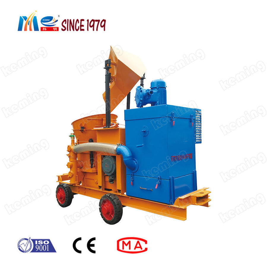 China supplier 4-5 m3/h dry dedusting shotcrete machine concrete gunite machine for foundation pit support