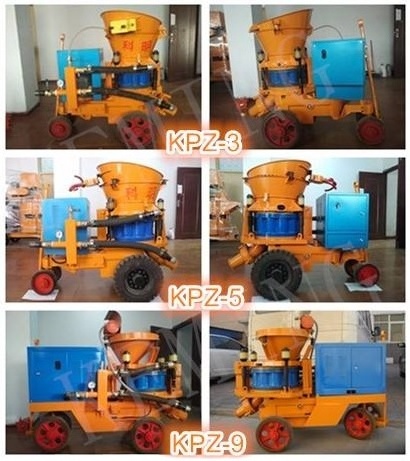 China small size 4-5 m3/h dry dedusting shotcrete machine concrete gunite machine for slope support