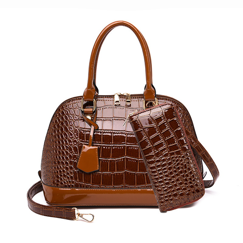 Fashion Office Lady PU Leather Handbag Crocodile Cow Leather Tote Bag Handbags