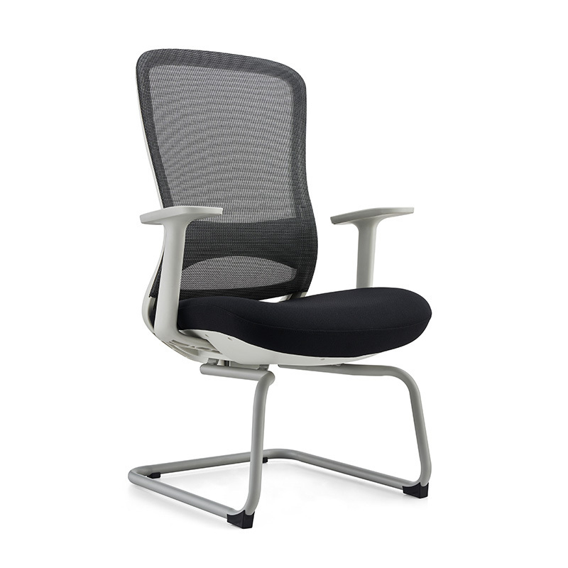 Reception Room Chair Mesh Fabric Office Guest Chair Mid Back Visitor Chairs For Meeting Room