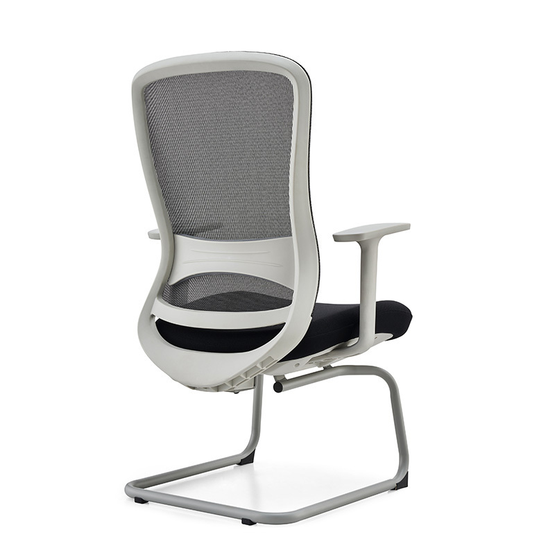 Reception Room Chair Mesh Fabric Office Guest Chair Mid Back Visitor Chairs For Meeting Room