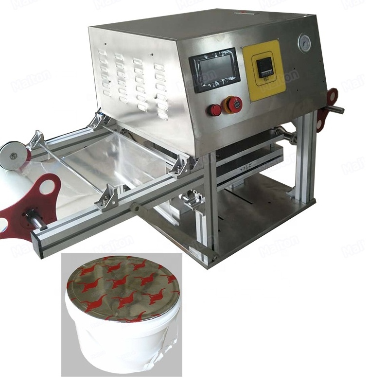 Semi-automatic sauce plastic deli food container sealing machine price