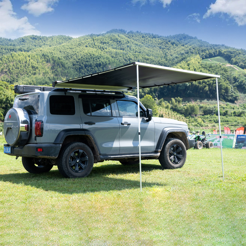 Custom Tent Car Side Awning 180 Degree  For Camping With LED Light