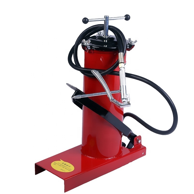 OEM Factory 5L/8L/10L Foot pedal type high pressure pneumatic grease pump oiler lubrication pedal grease Injector