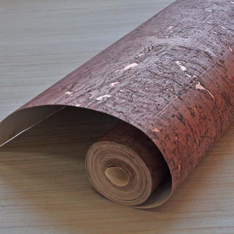 MYWIND Noble Wine Red Luxury 3D Design Home Decor  Cork Wallpaper