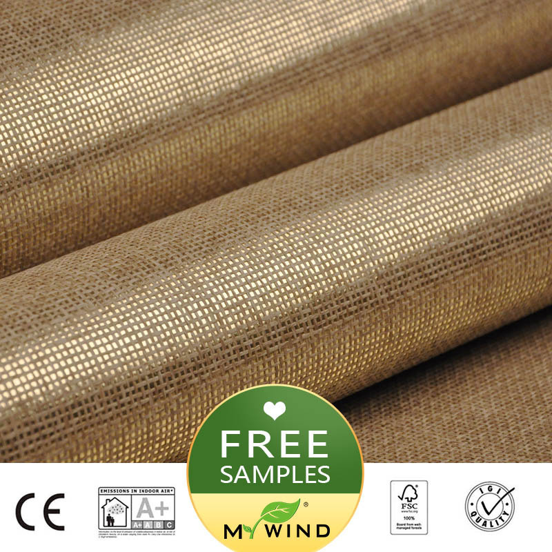 Free sample gold sisal grasscloth cheap 3d wallpaper foam for office walls wallpaper