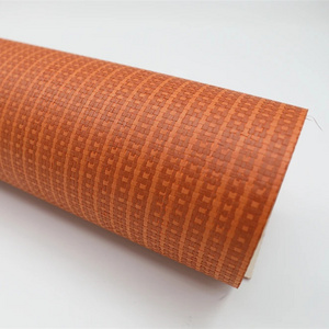 Free Sample MYWIND Wall covering Modern Textured orange Natural  Paper-Weave Wallpaper For Interior Wall Decoration