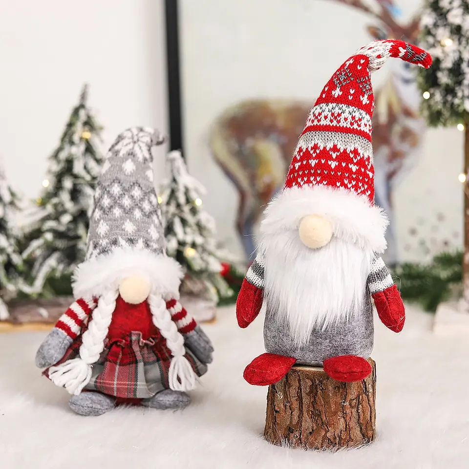 YQ-233 Christmas Ornaments Christmas Gnome Plush Navidad Merry Christmas Decoration Supplies Xmas Gonks 2022