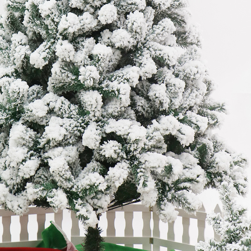 SH-227 6ft Snow Flocked Artificial Christmas Tree for Holiday Home Xmas Decoration 806 Branch