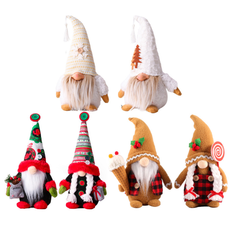 QY-165 Handmade Christmas Valentine Tomte Swedish Scandinavian Figurine Nordic Gnomes Plush