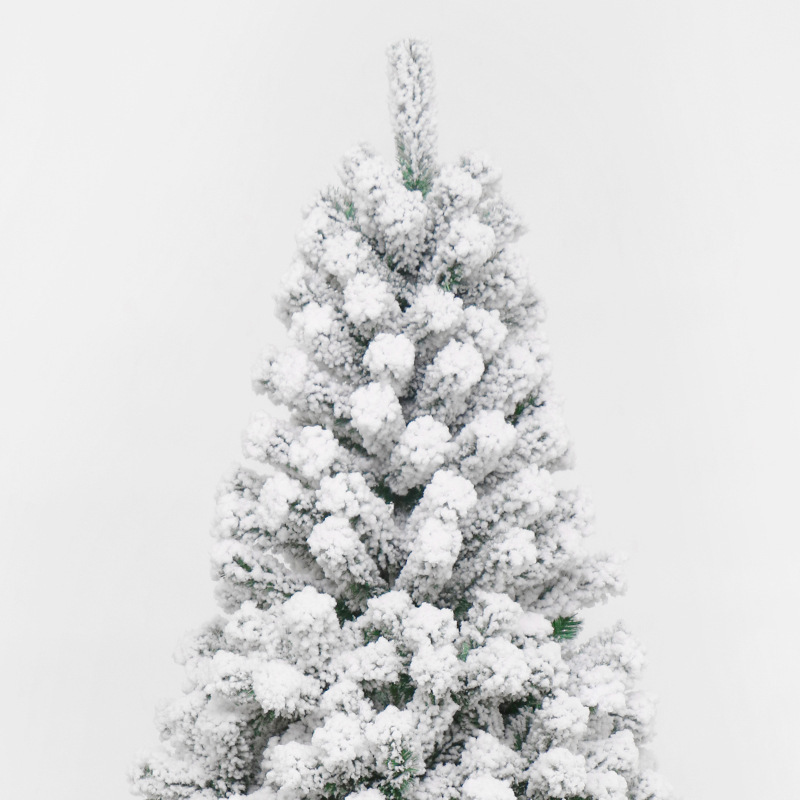 SH-227 6ft Snow Flocked Artificial Christmas Tree for Holiday Home Xmas Decoration 806 Branch