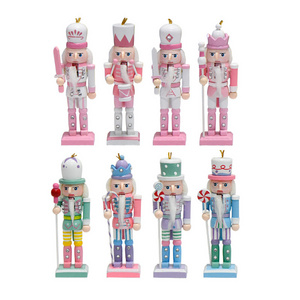 SW-135 13cm 4pcs/set Pink Green Christmas Nutcrackers