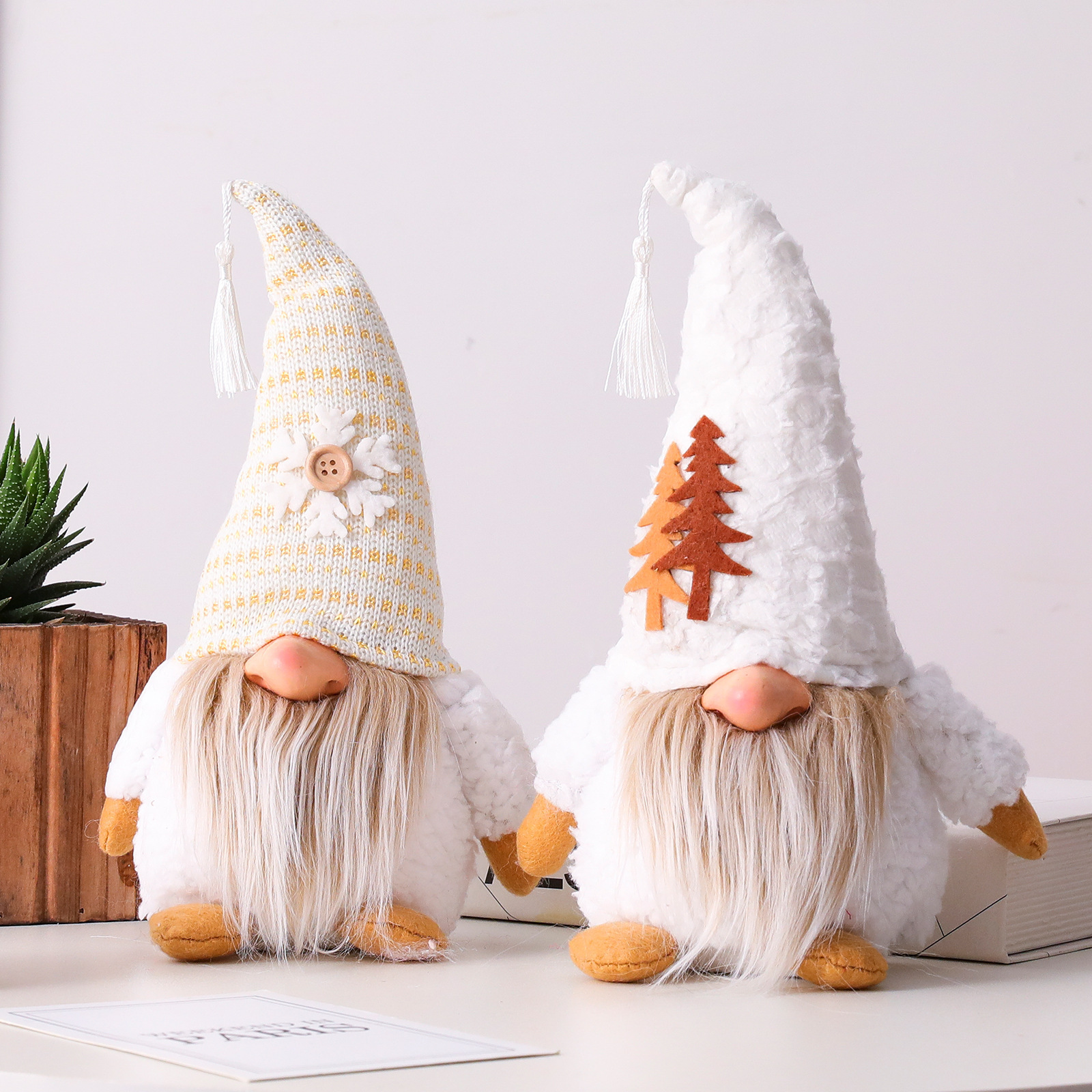 QY-165 Handmade Christmas Valentine Tomte Swedish Scandinavian Figurine Nordic Gnomes Plush