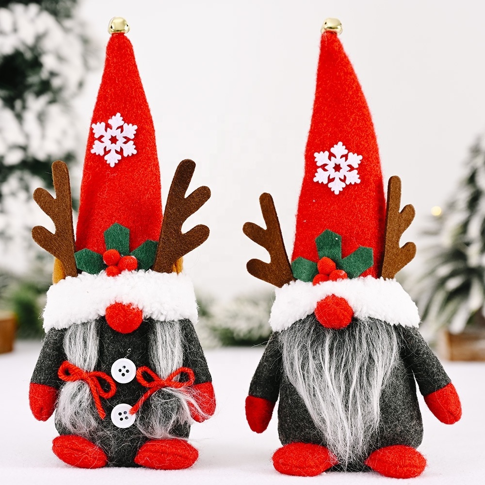 HB-959 Handmade Swedish Tomte Santa Scandinavian Figurine Mr and Mrs Christmas Gnomes Plush