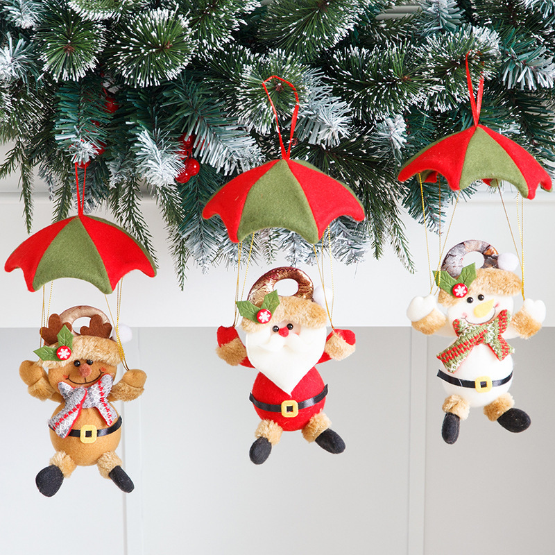 YH-127 Christmas party favors Christmas Snowman Tree Hanging Ornaments Gift Santa Claus Elk Reindeer Toy Doll