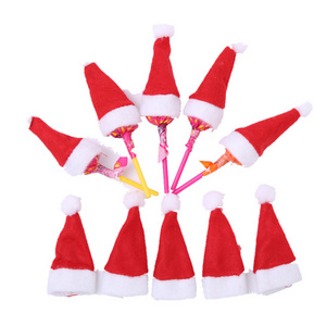 HB-3852 Christmas Wine Bottle Covers for Christmas Party Mini Santa Hat