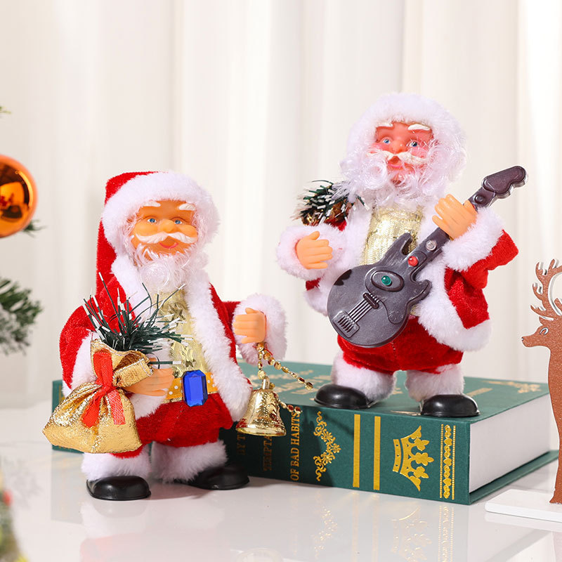 HU-275 Christmas electric Santa Claus with music Christmas doll ornaments gifts 2022