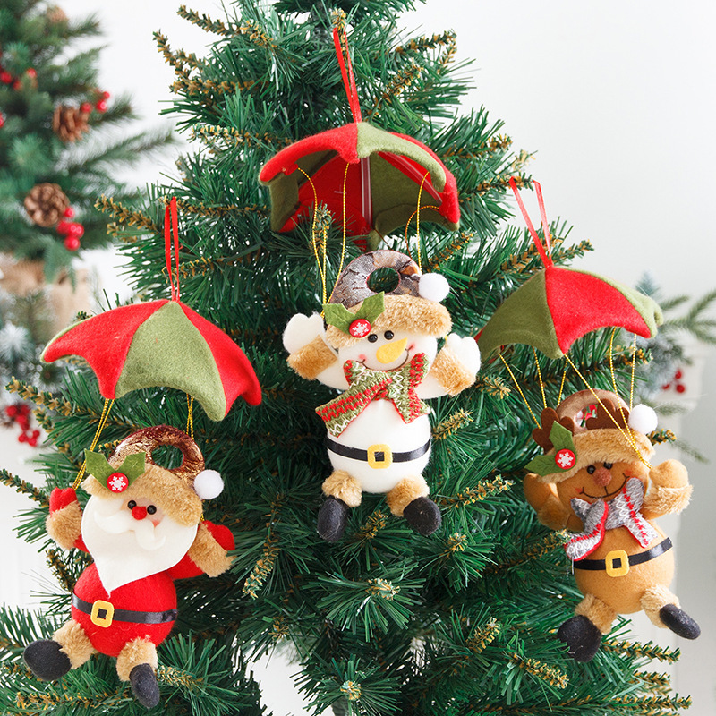 YH-127 Christmas party favors Christmas Snowman Tree Hanging Ornaments Gift Santa Claus Elk Reindeer Toy Doll