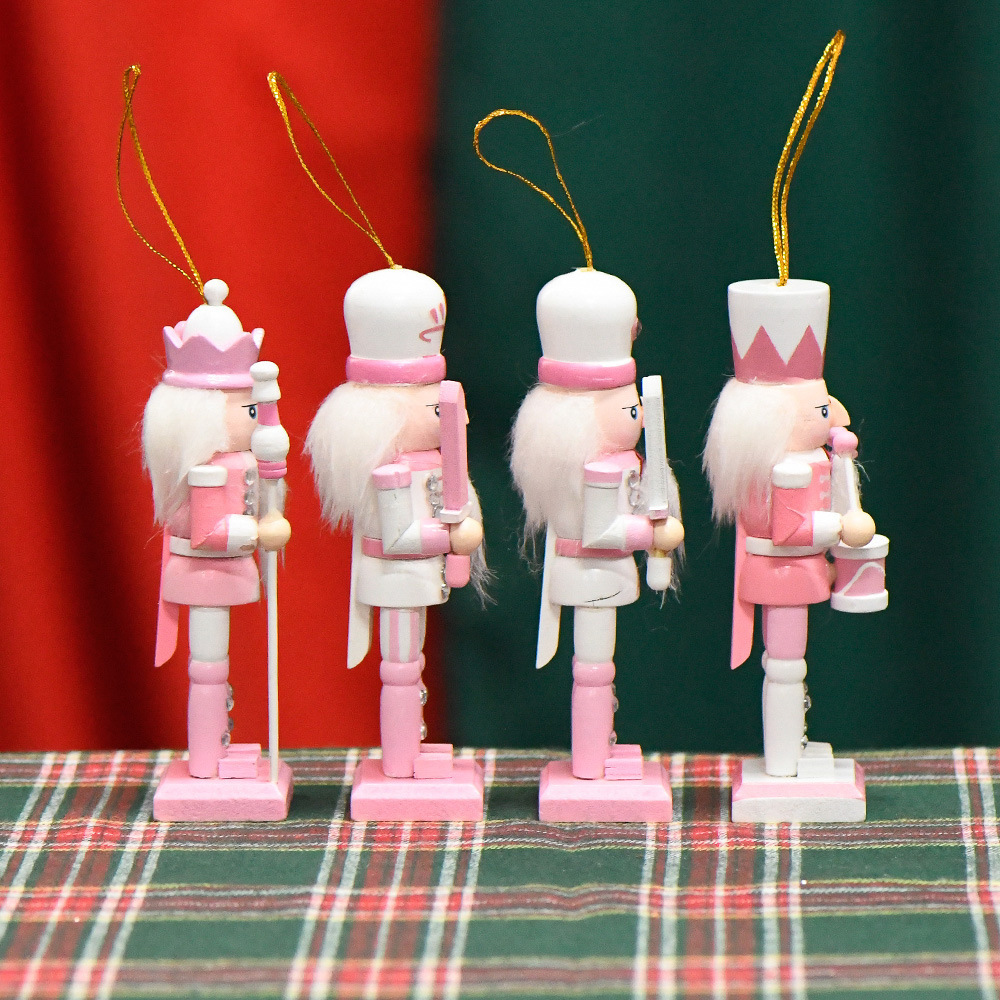 SW-135 13cm 4pcs/set Pink Green Christmas Nutcrackers