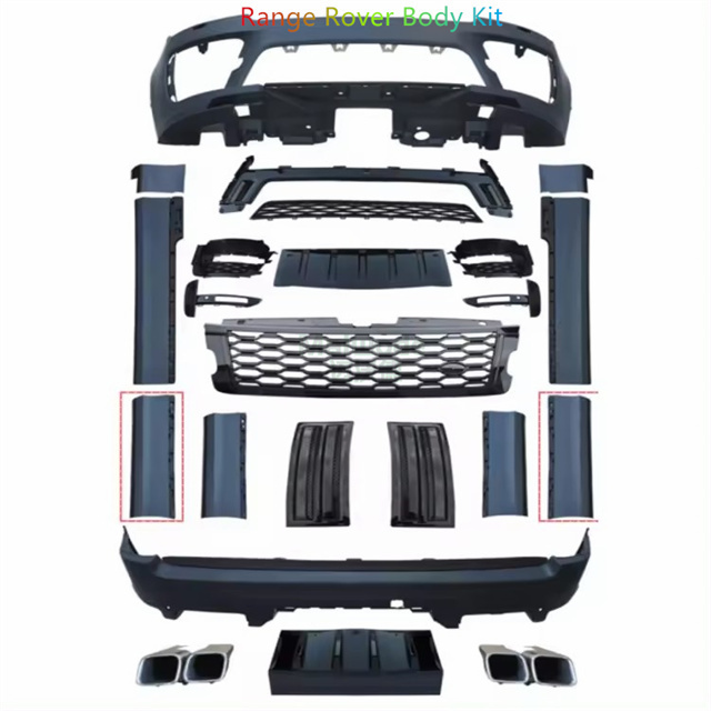 FRONT BUMPER ASSY CAR UPGRADE BODY KIT FOR RANGE ROVER SPORT 2014-2017 UPGRADE TO 2020