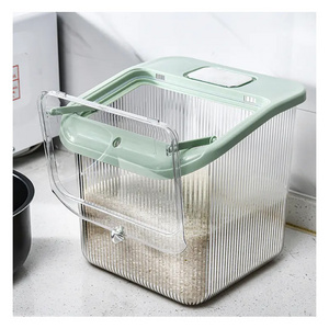 Airtight Food Storage Container with Lids Clear Plastic Dry Food Canisters Kitchen Pantry Organization and Storage for Cereal