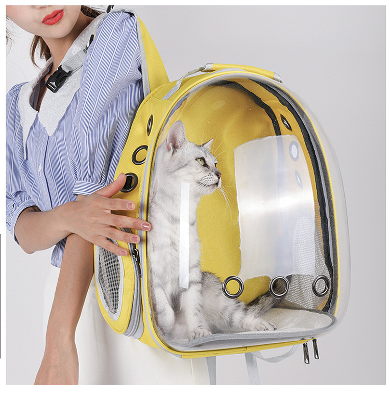 Clear Bubble Cat Backpack Magik Astronaut Pet Cat Dog Puppy Carrier Backpack Travel Bag Case Capsule Full view