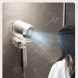 easy to install and disassemble  height adjusted Bathroom Organizer Wall Mounted Suction cup shelf for Hair Dryer Holder