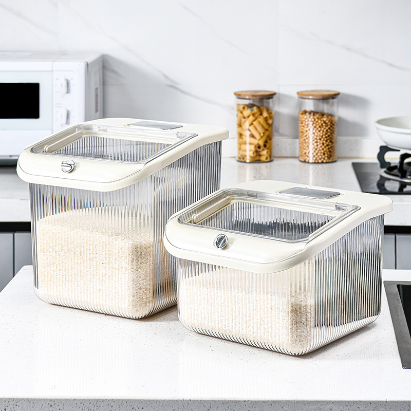 Airtight Food Storage Container with Lids Clear Plastic Dry Food Canisters Kitchen Pantry Organization and Storage for Cereal