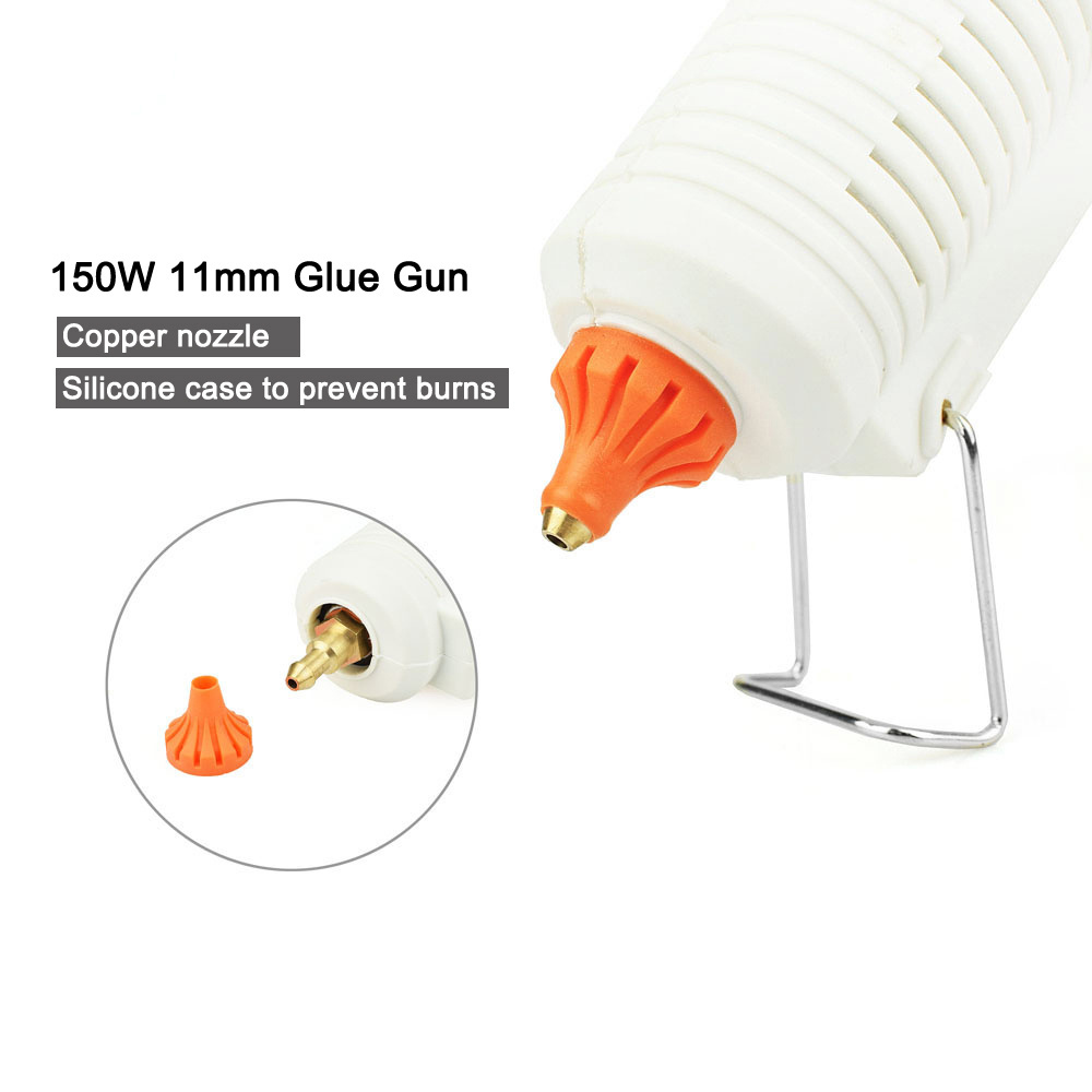 150W Glue Gun EU/US 100-240V High Temp Hot Glue Gun 11mm Hot Melt Glue Sticks Graft Repair Pneumatic DIY Power Tools with Stand