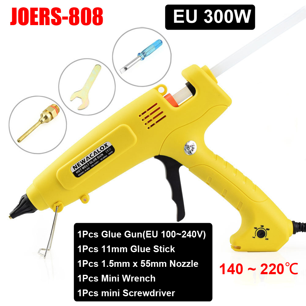 300W Hot Melt Glue Gun EU Plug 220V Smart Temperature Control Glue Gun with Copper Nozzle 11mm Glue Stick Repair Heat Tool