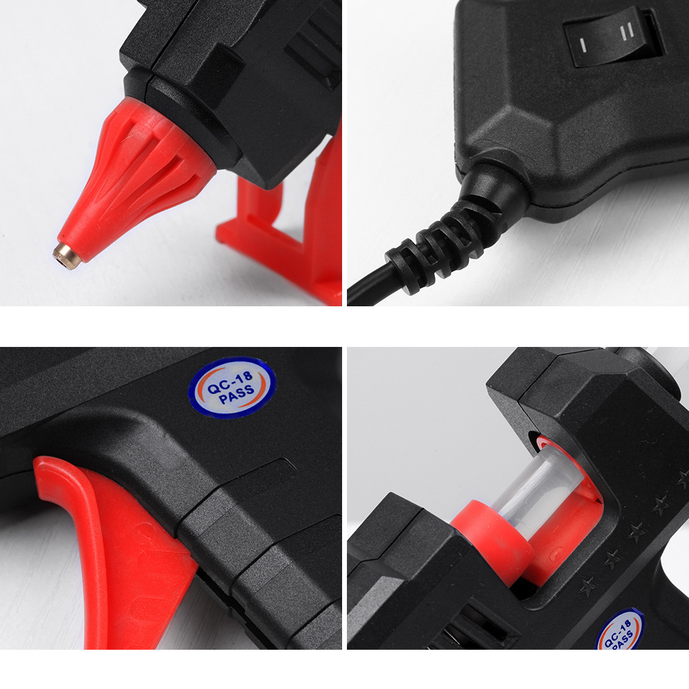 60W/100W Hot Melt Glue Gun with 11mm Glue Sticks EU/US 110-220V Mini Gluegun Fast Heating for Industrial Handmade DIY Tool Kit