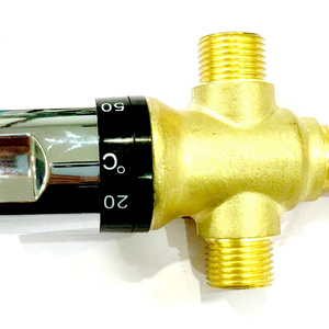 China Supplier 1/2" Brass Water Heater Thermostatic Mixing Valve (temperature Control Valve) 34 Thermostatic Valve For Hot